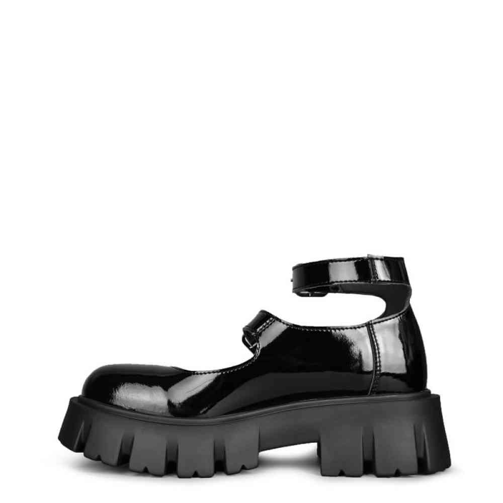 Altercore - Constance Patent Vegan Low shoes - Black